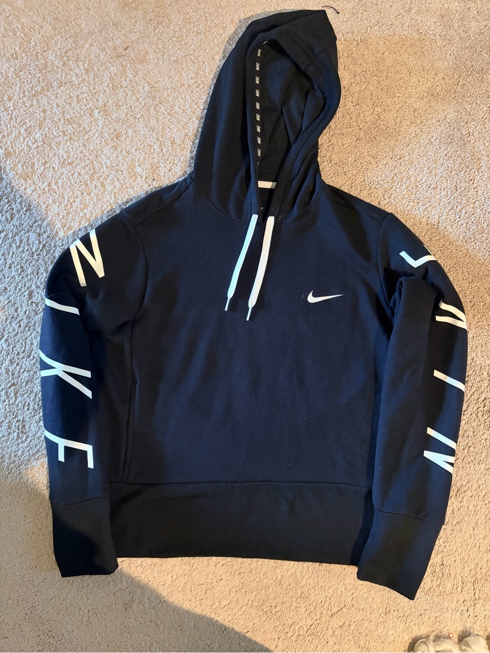 Nike Black Dri-FIT Hoodie with White Logos